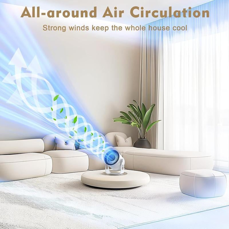 Table Fans,Quiet Wall-Mounted Desk Fan Digital Display Rechargeable,360° Adjustment Tilt Portable Night Light Desktop Fan for Office, Bedroom, Kitchen, Outdoor